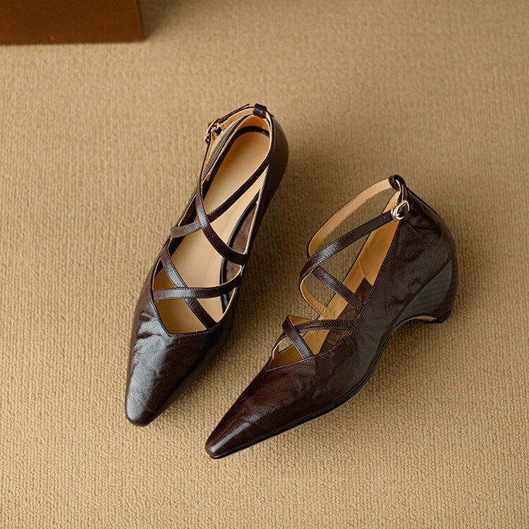 Paola Genuine Leather Heels