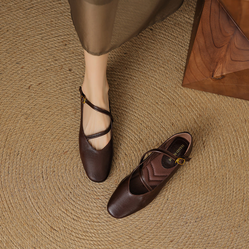 Ralia Genuine Leather Flats