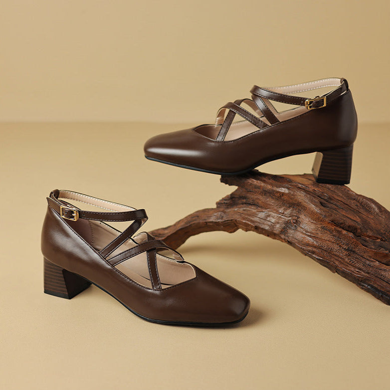 Elda Leather Heels