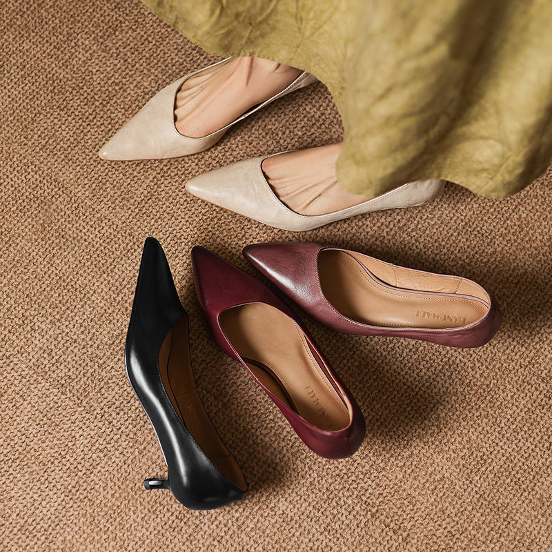 Ayra Genuine Leather Heels