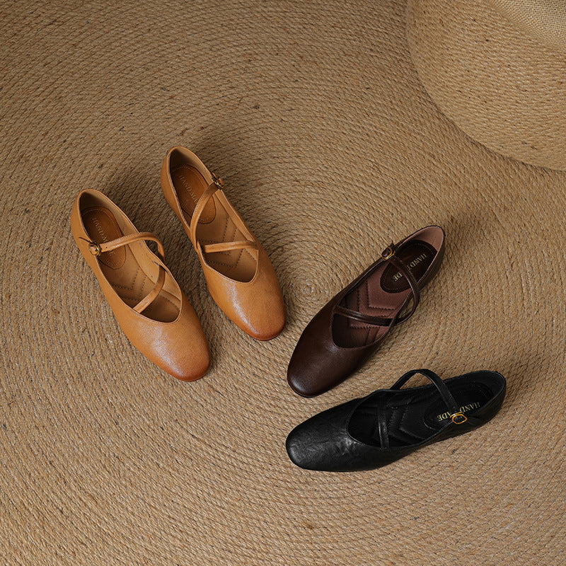 Ralia Genuine Leather Flats