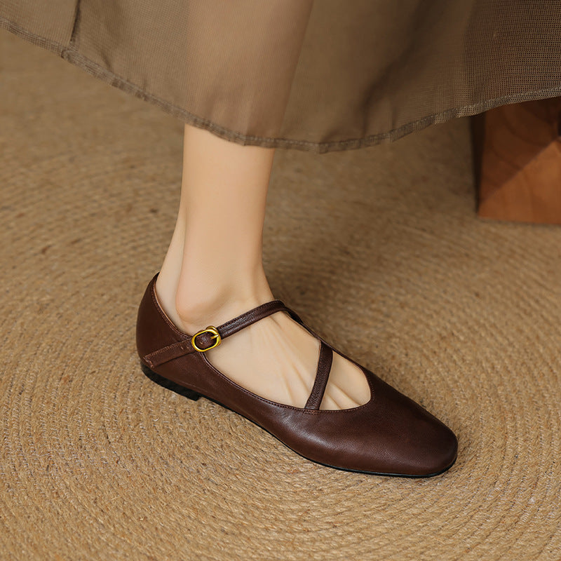 Ralia Genuine Leather Flats