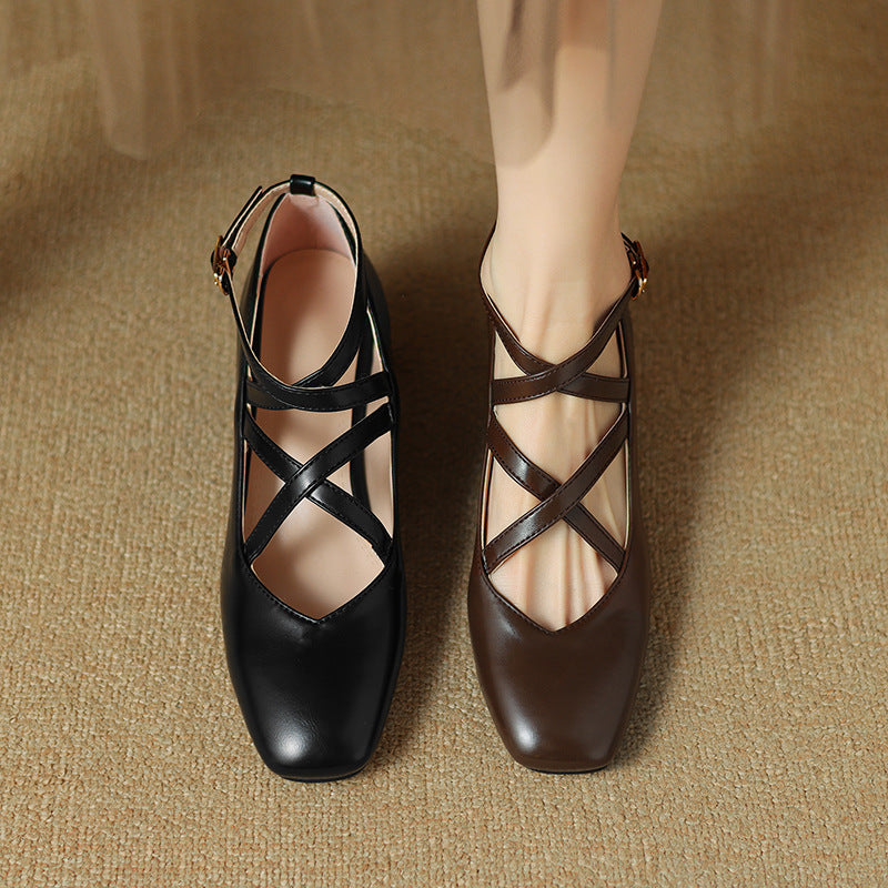 Elda Leather Heels