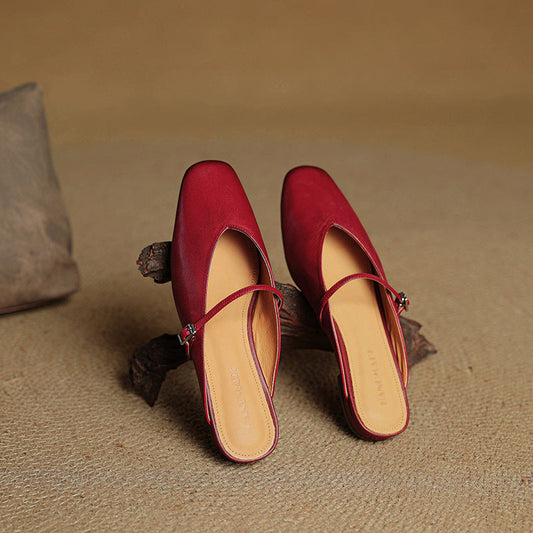 Marisol Genuine Leather Mules