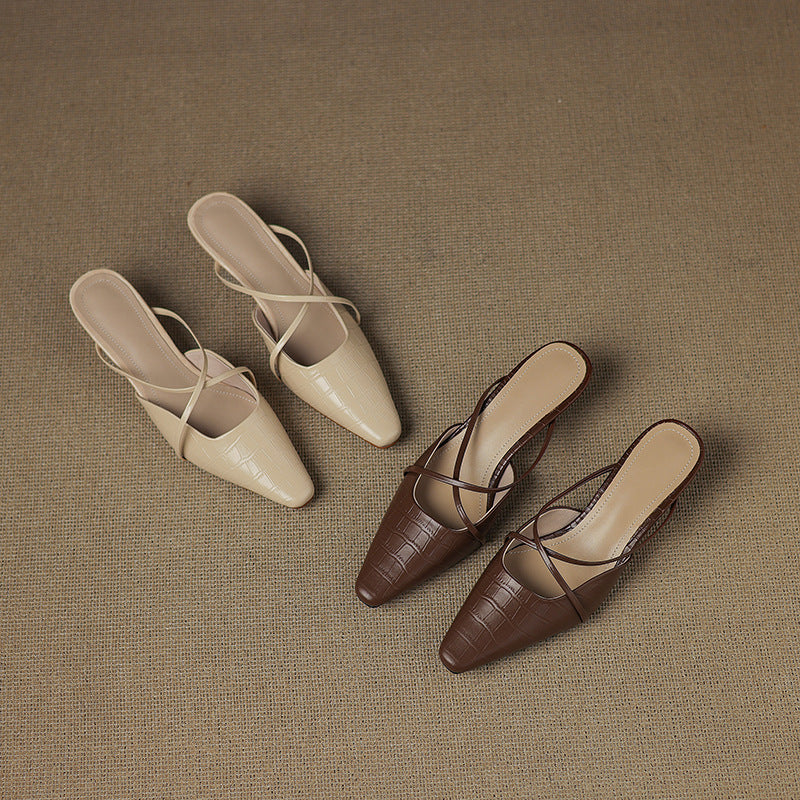 Velora Genuine Leather Mules