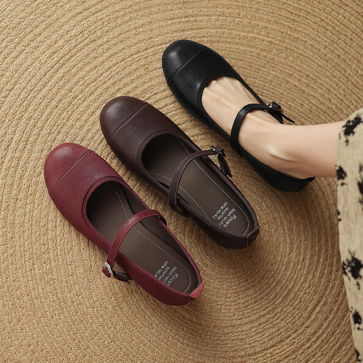 Bruna Genuine Leather Flats