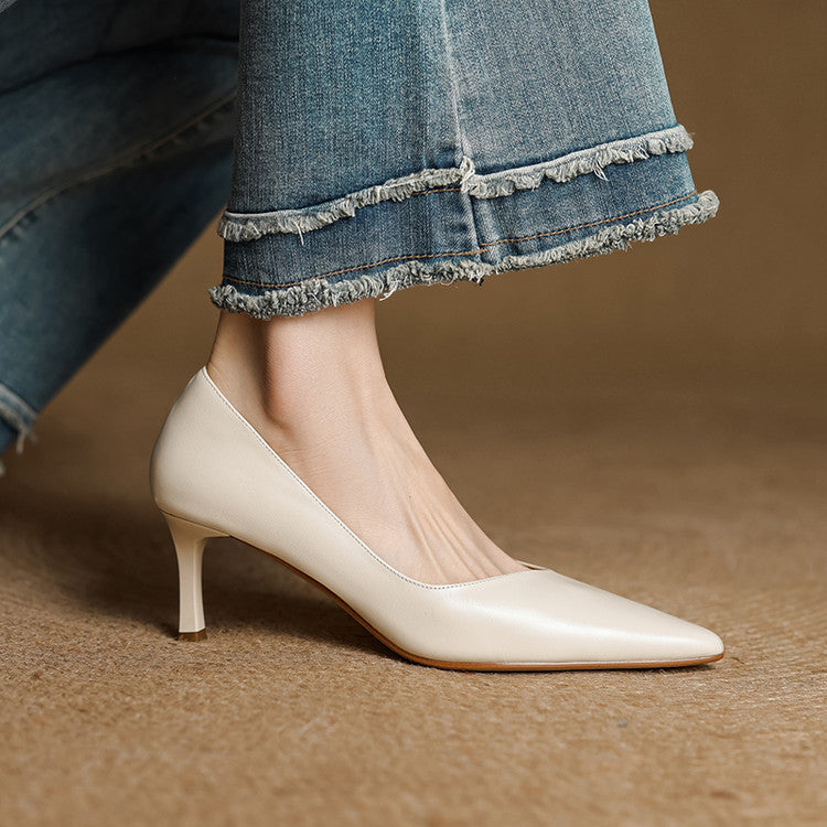 Sophie Genuine Leather Heels