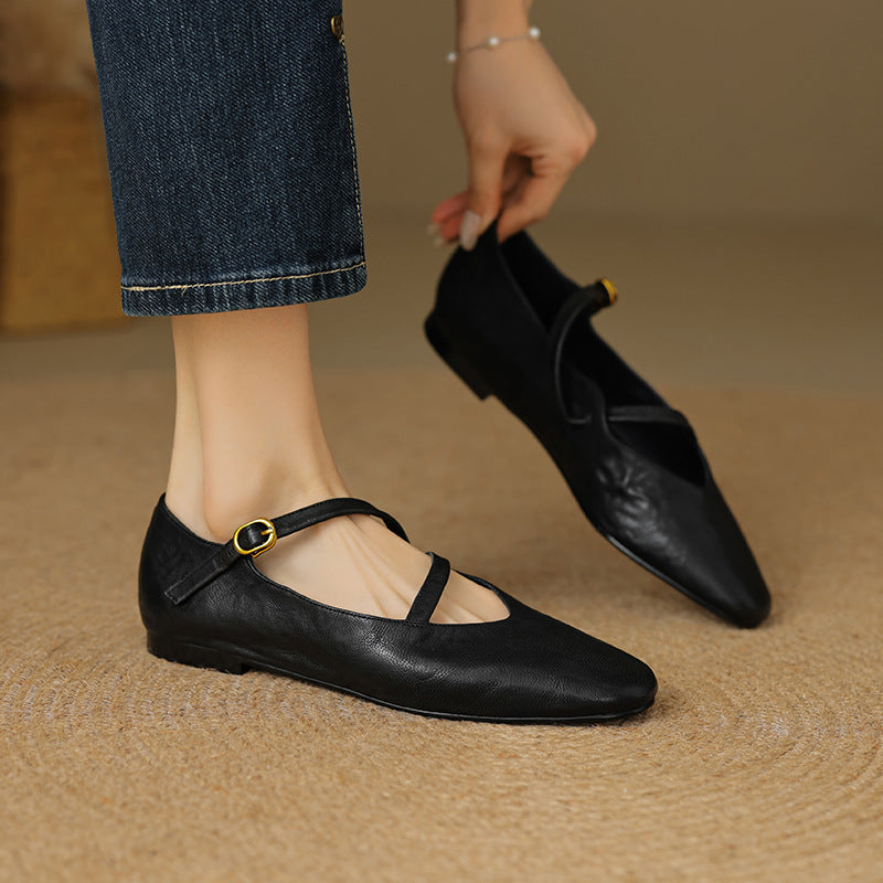 Ralia Genuine Leather Flats