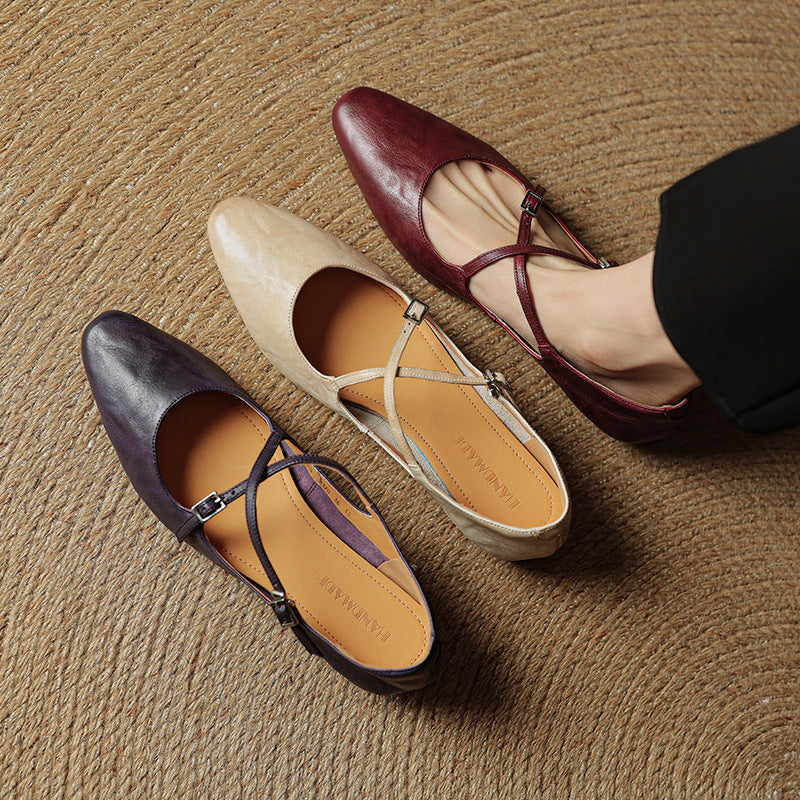 Lorne Genuine Leather Flats