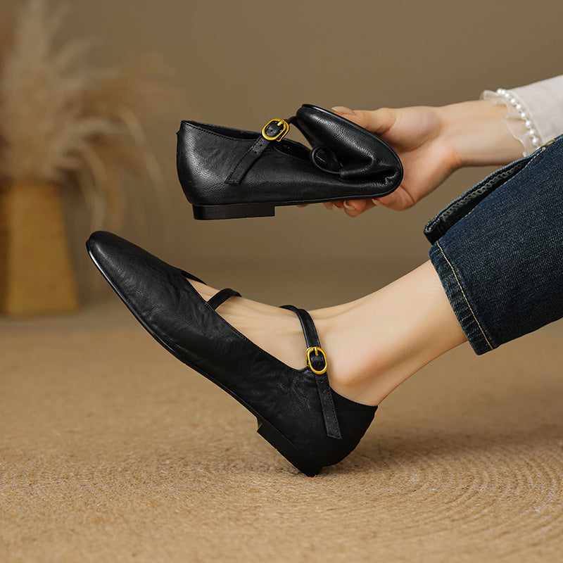 Ralia Genuine Leather Flats