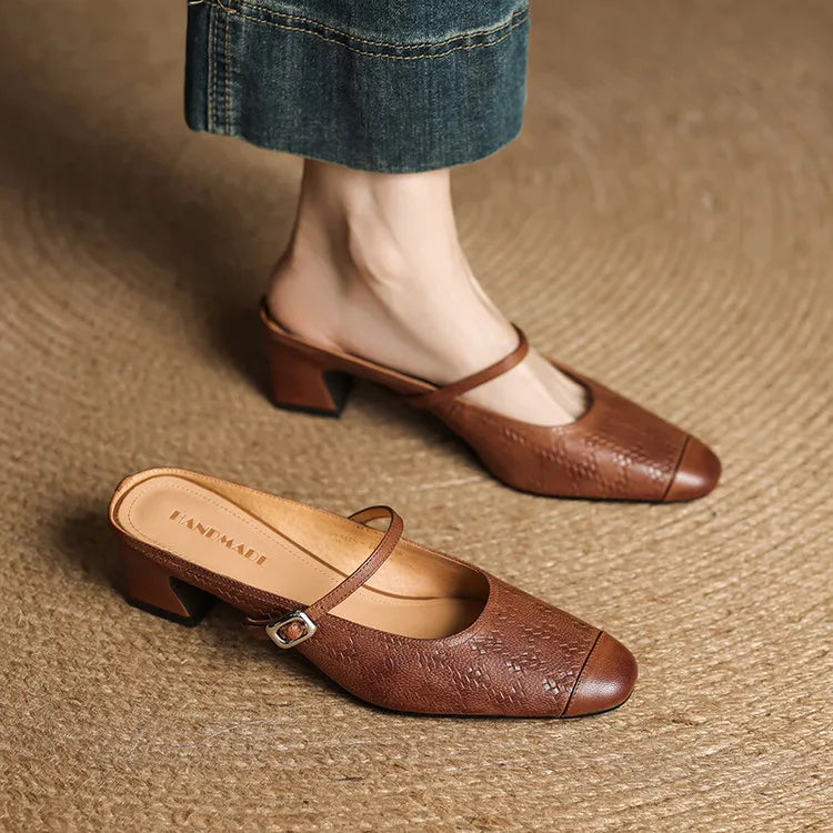 Berla Genuine Leather Mules