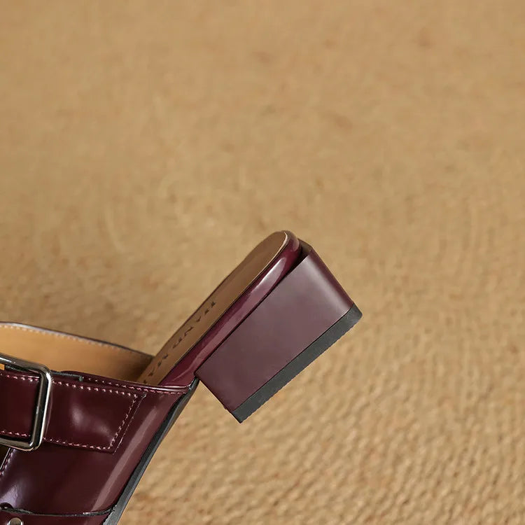 Renly Genuine Leather Slingbacks