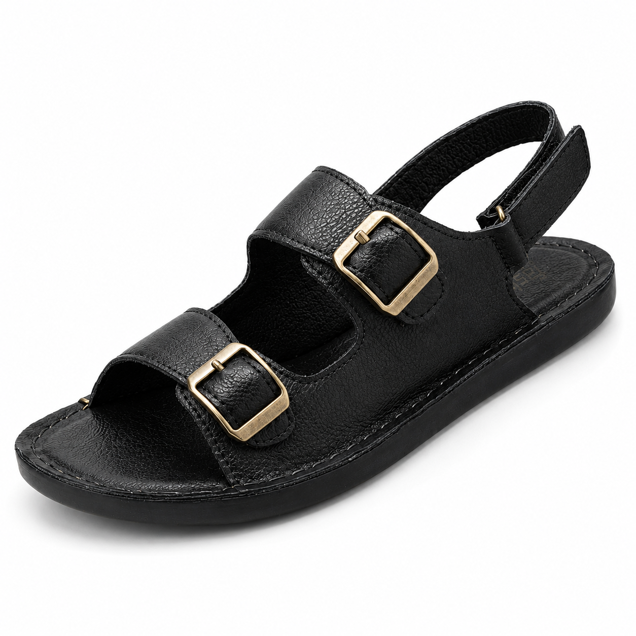 Eron Dual-Strap Genuine Leather Sandals