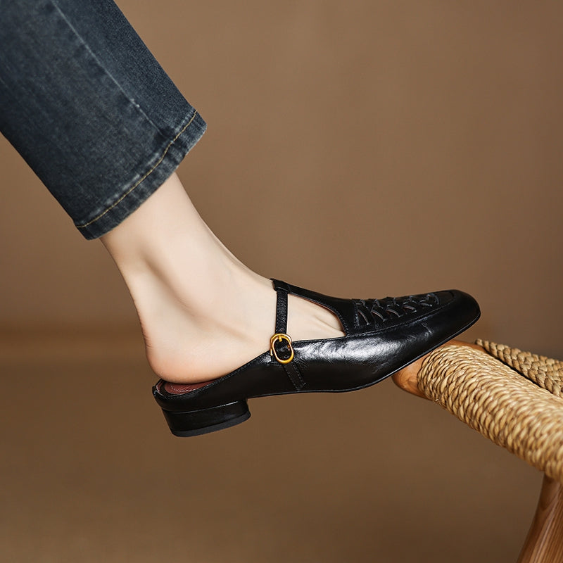 Heidi Genuine Leather Mules