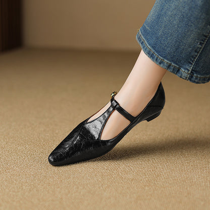 Geyla Genuine Leather Flats