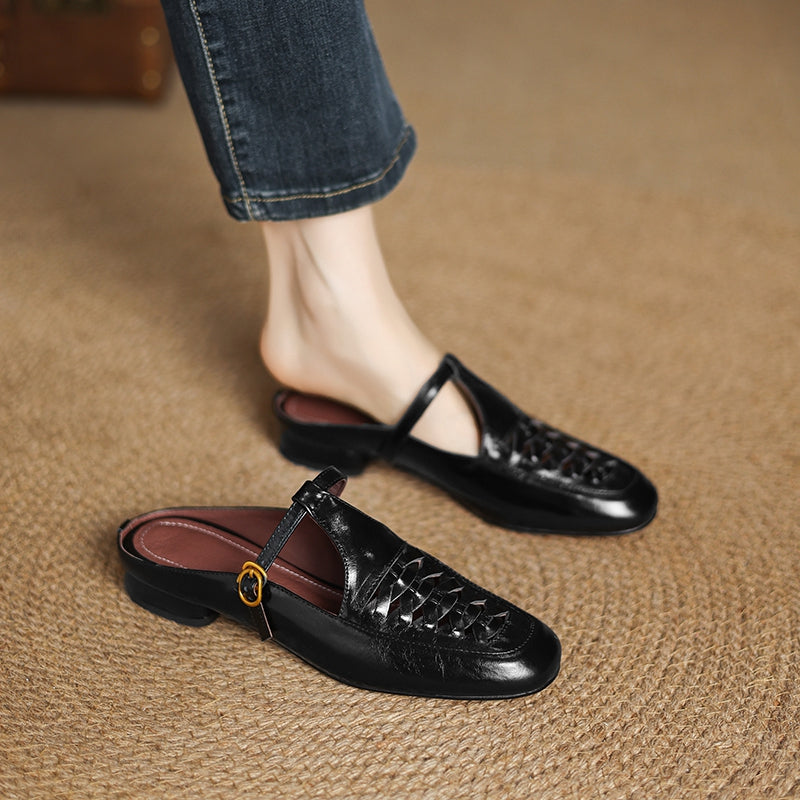 Heidi Genuine Leather Mules