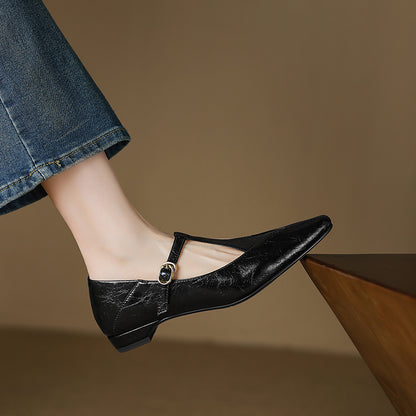 Geyla Genuine Leather Flats