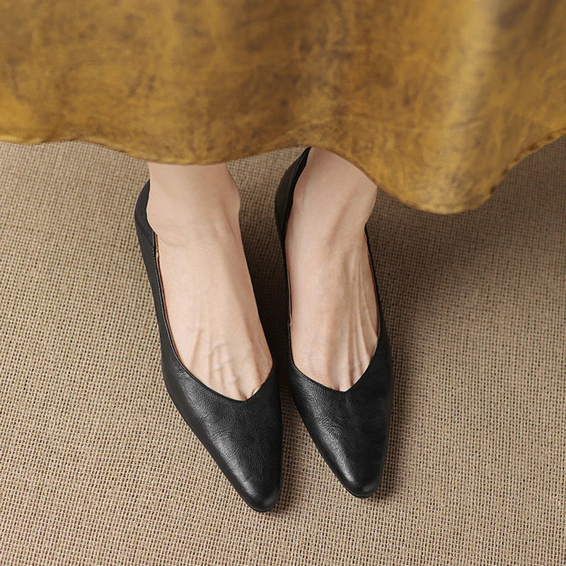 Zelia Genuine Leather Heels