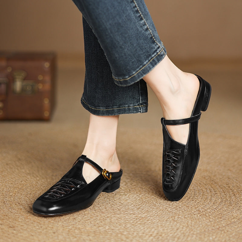 Heidi Genuine Leather Mules