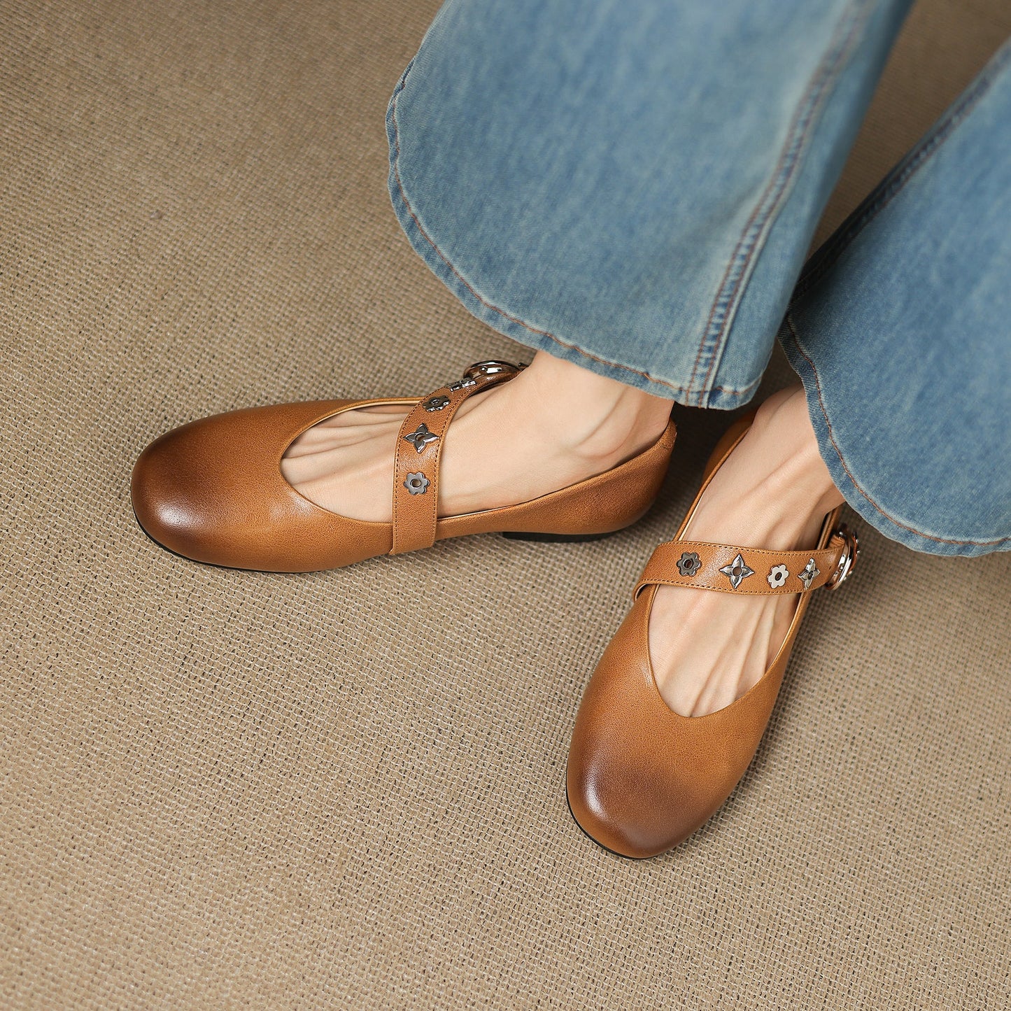 Orinda Genuine Leather Flats