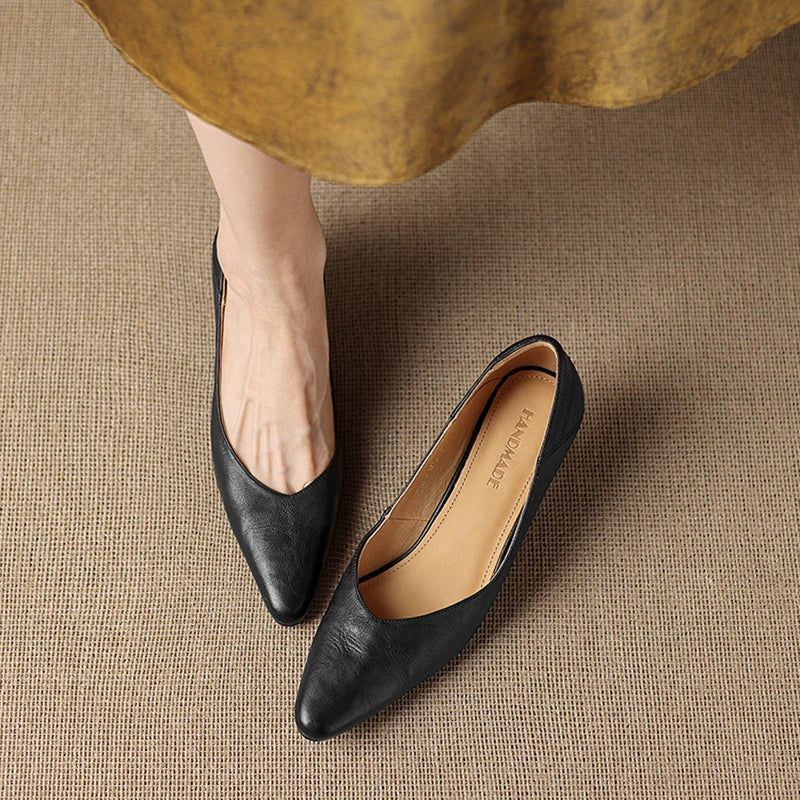Zelia Genuine Leather Heels