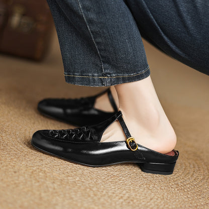 Heidi Genuine Leather Mules