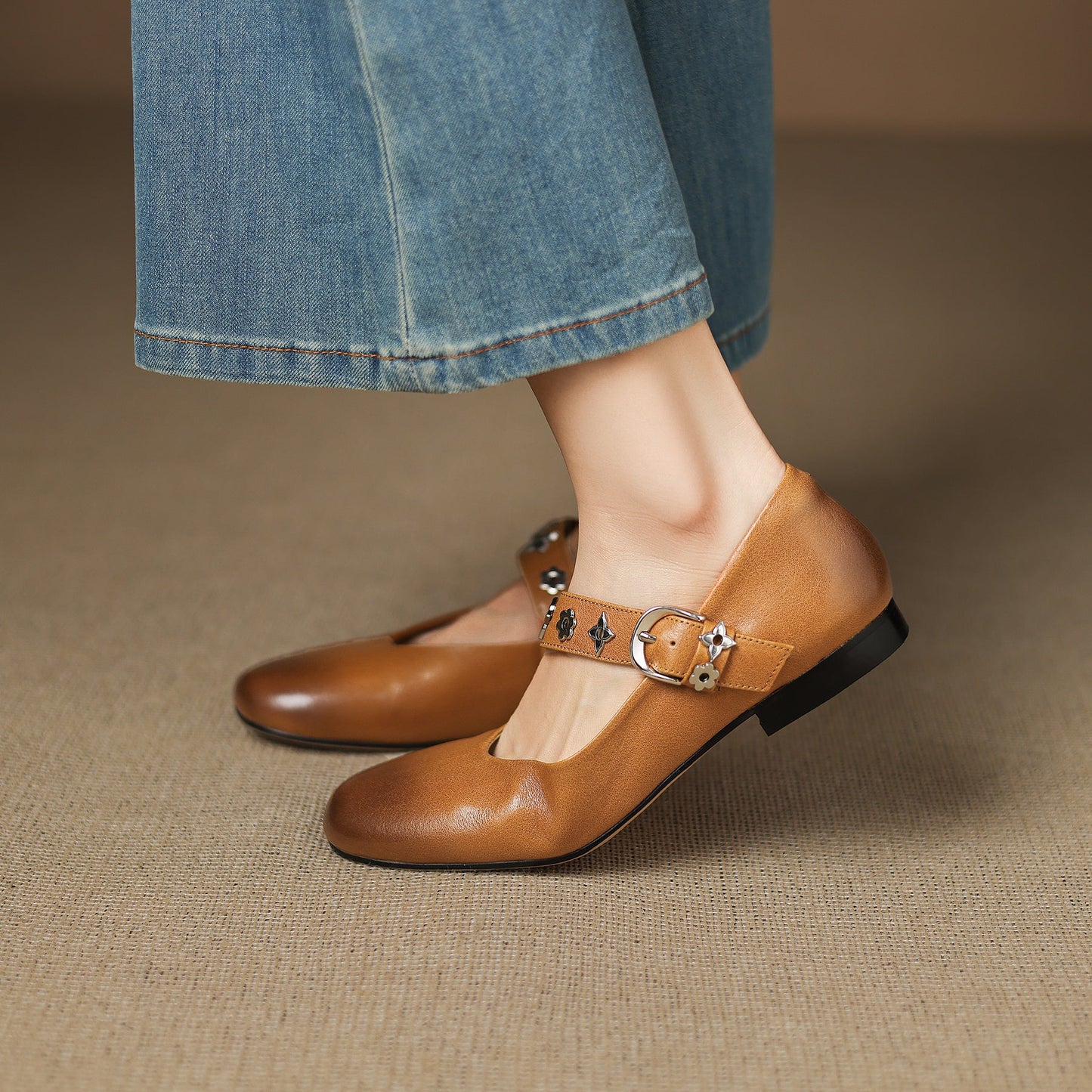 Orinda Genuine Leather Flats