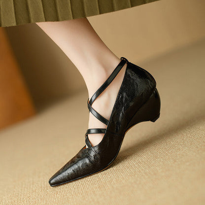 Paola Genuine Leather Heels