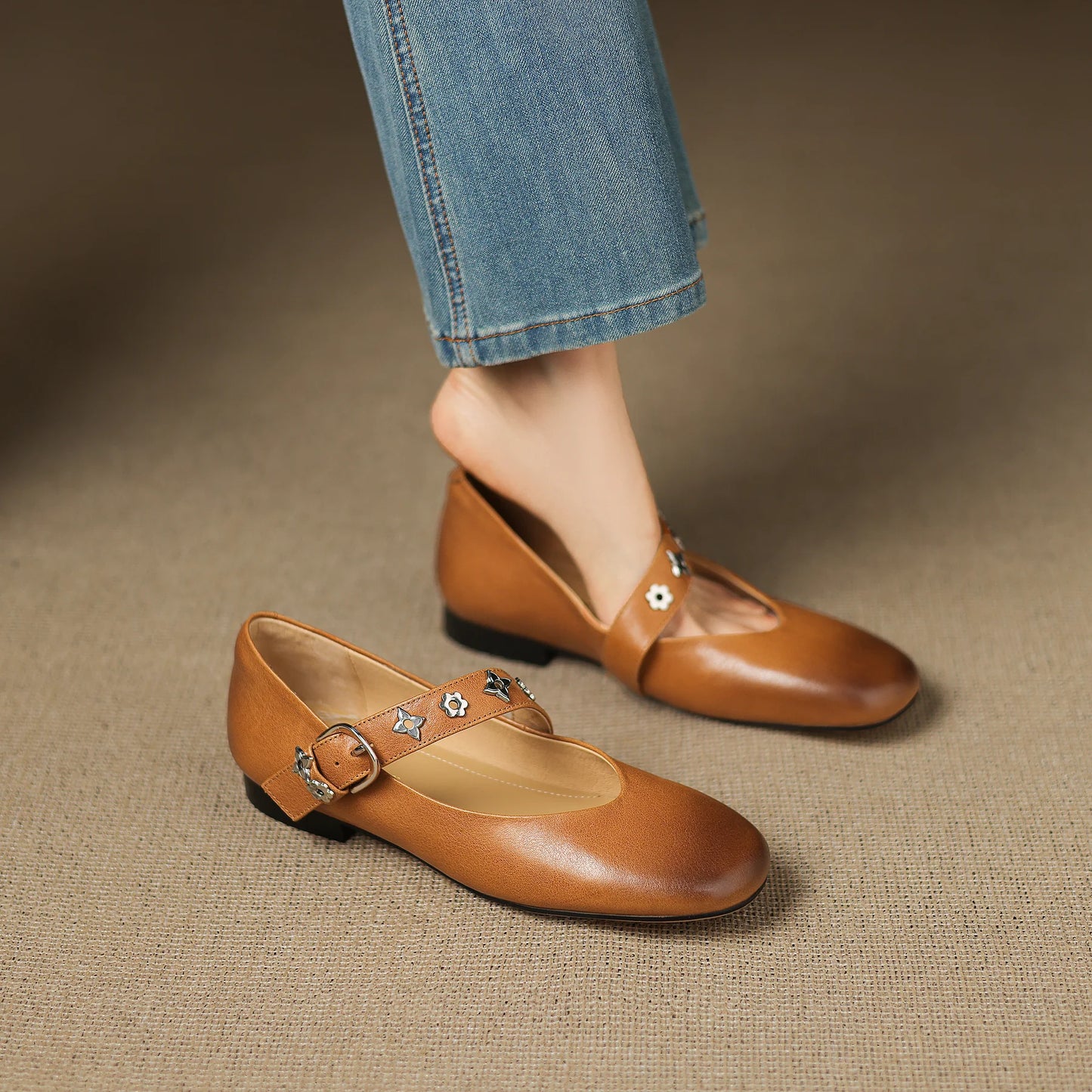 Orinda Genuine Leather Flats