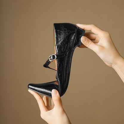 Geyla Genuine Leather Flats