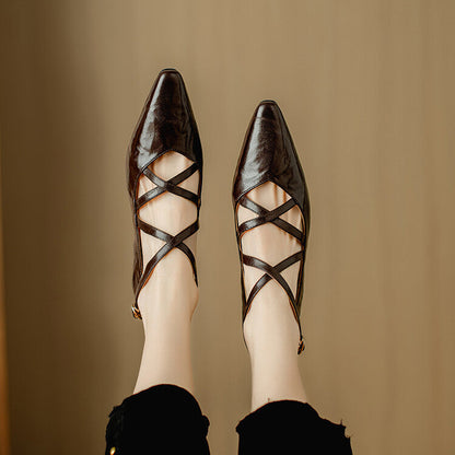 Paola Genuine Leather Heels