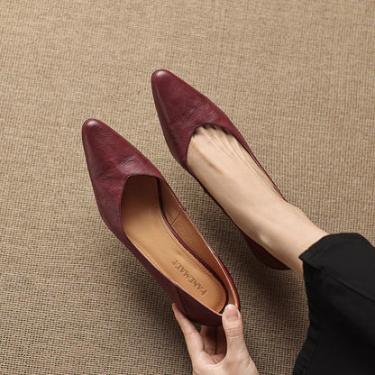 Zelia Genuine Leather Heels