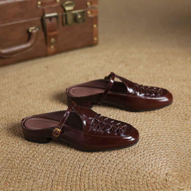 Heidi Genuine Leather Mules