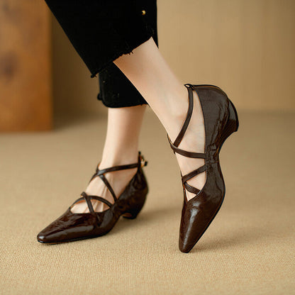 Paola Genuine Leather Heels