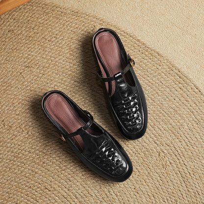 Heidi Genuine Leather Mules