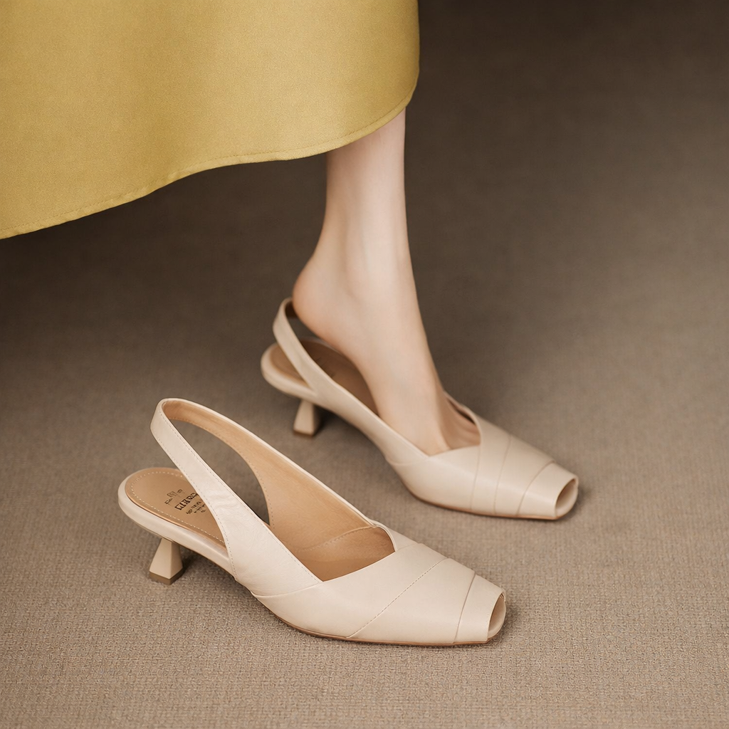 Kelly Genuine Leather Slingbacks