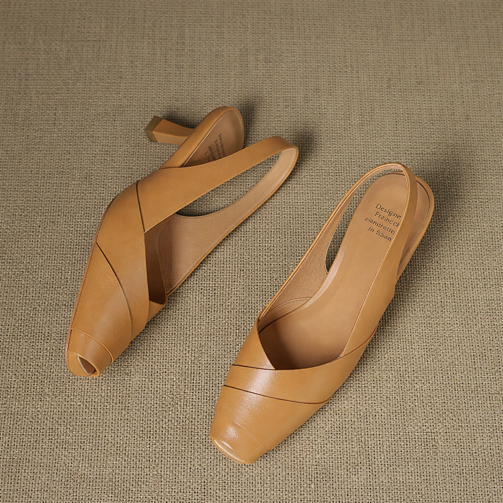 Kelly Genuine Leather Slingbacks