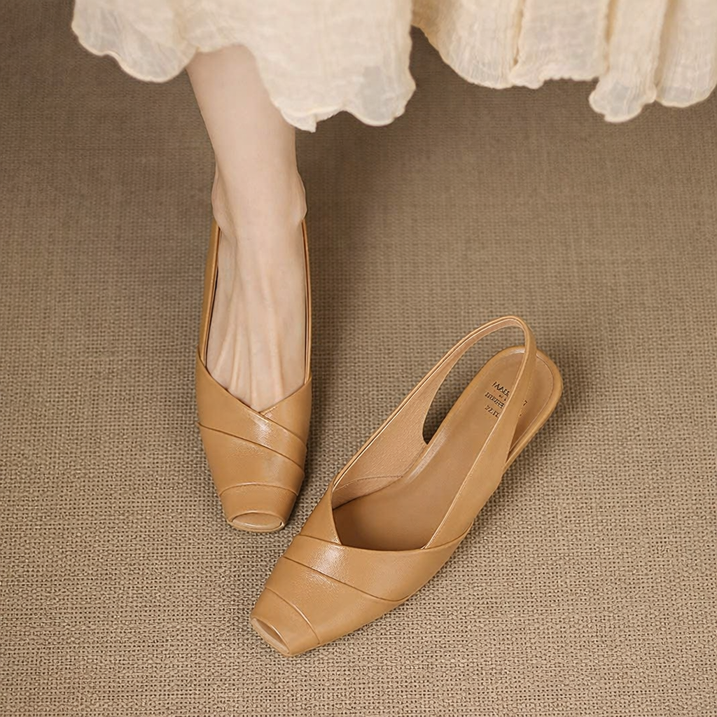 Kelly Genuine Leather Slingbacks
