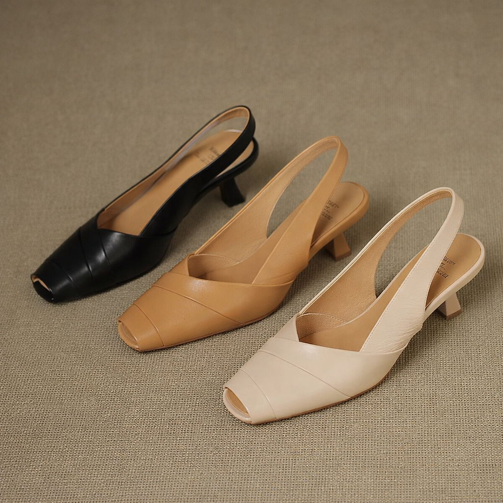 Kelly Genuine Leather Slingbacks