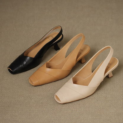 Kelly Genuine Leather Slingbacks