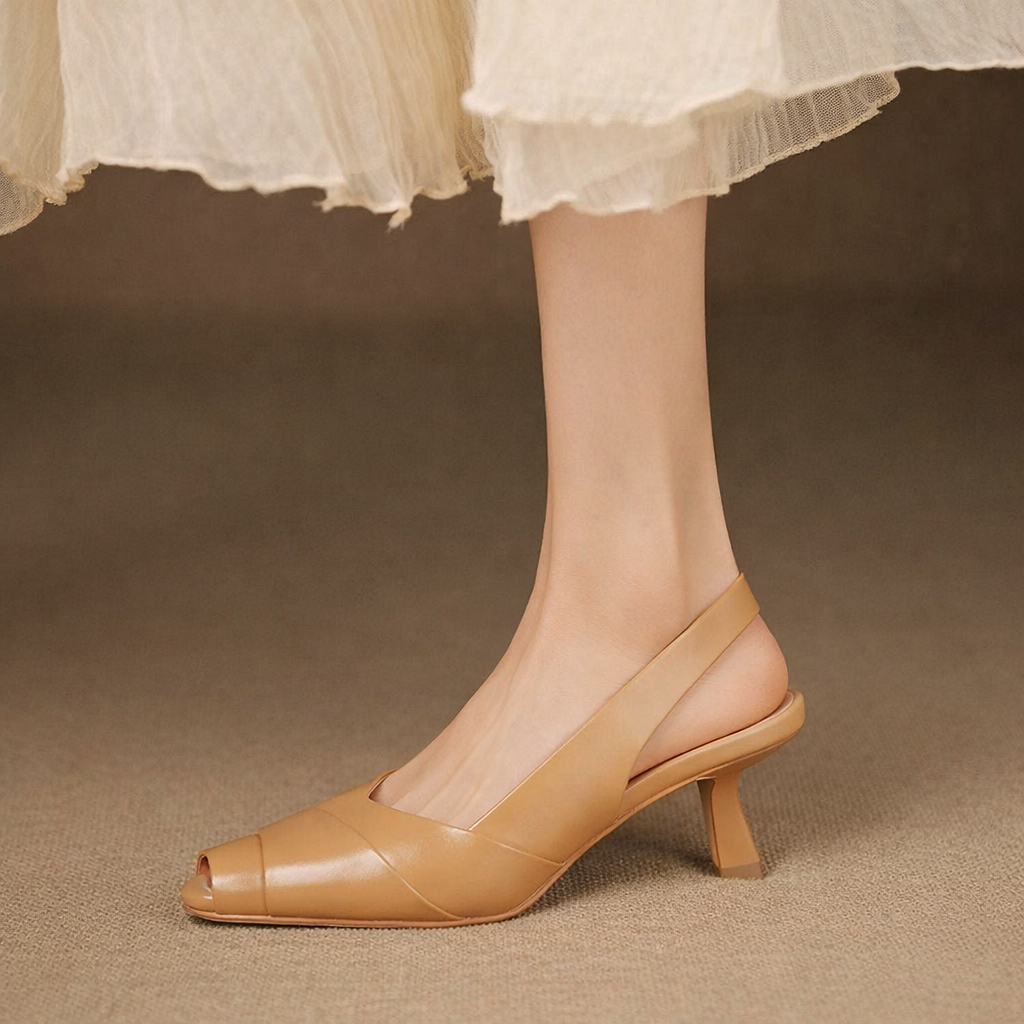 Kelly Genuine Leather Slingbacks