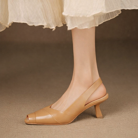 Kelly Genuine Leather Slingbacks