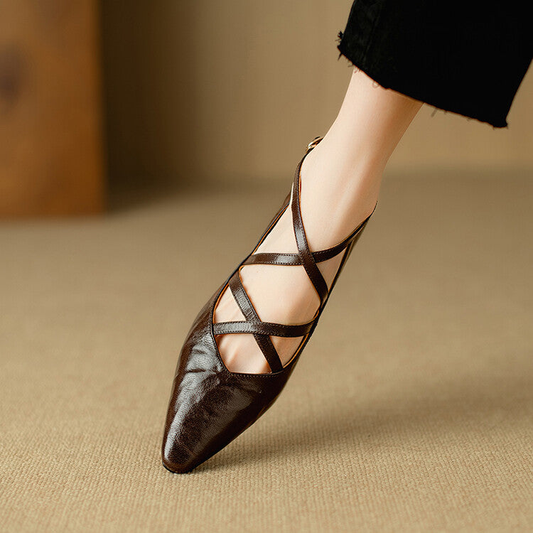 Paola Genuine Leather Heels