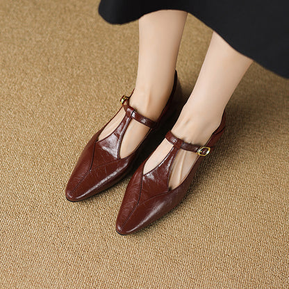 Geyla Genuine Leather Flats