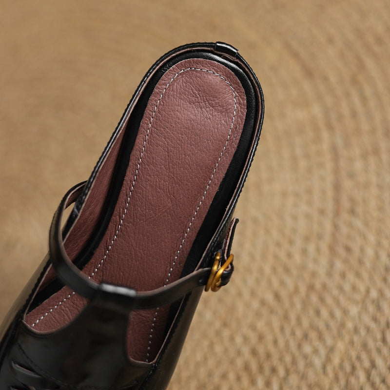 Heidi Genuine Leather Mules