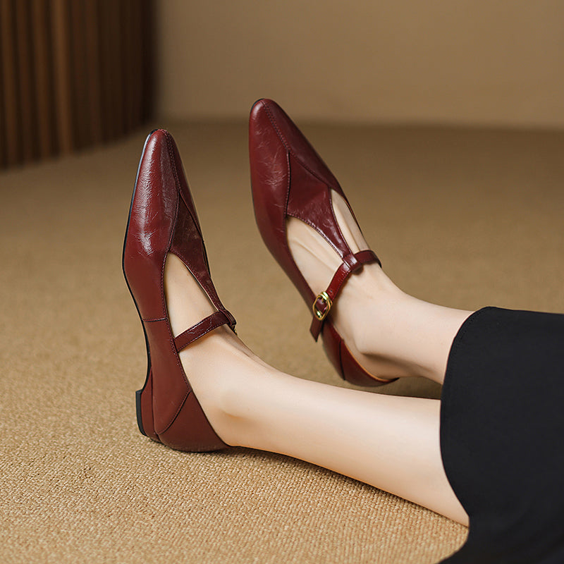 Geyla Genuine Leather Flats
