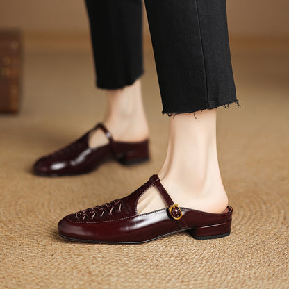 Heidi Genuine Leather Mules