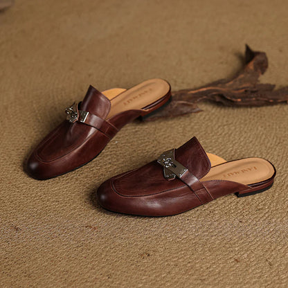 Dessa Genuine Leather Mules