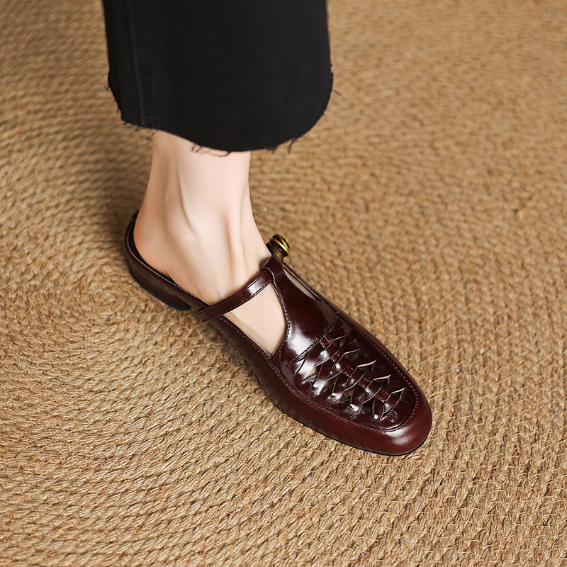 Heidi Genuine Leather Mules