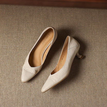 Zelia Genuine Leather Heels